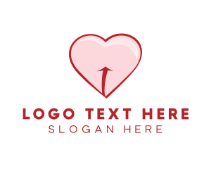 Red Heart - Red Pink Heart logo design