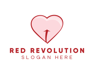 Red Pink Heart logo design