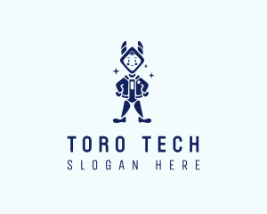 Toy Tech Robot logo design