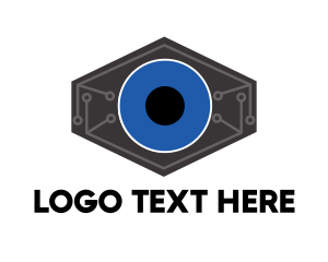 Blue - Robotic Tech Eye logo design