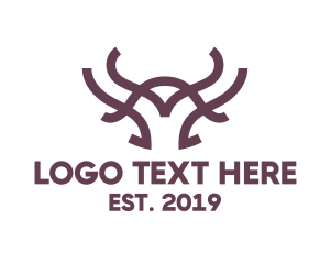 Video Game - Modern Bull Horns logo design