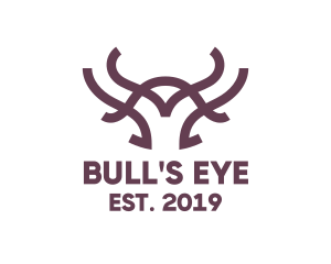 Modern Bull Horns logo design