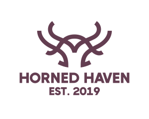 Modern Bull Horns logo design