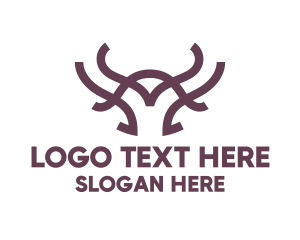 Modern Bull Horns Logo