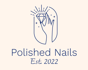 Diamond Nail Salon logo design