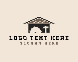 Hardware Store - House Construction Carpentry Tools logo design