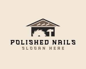 Nails - House Construction Carpentry Tools logo design