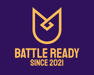 Infantry - Golden Shield Badge logo design