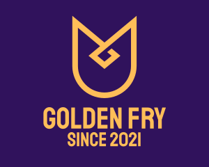 Golden Shield Badge logo design