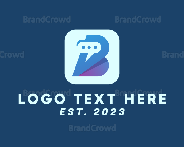 Messenger App Letter B Logo