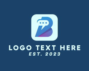 Message - Messenger App Letter B logo design