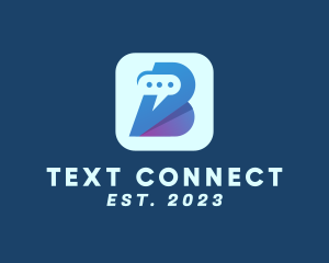 Texting - Messenger App Letter B logo design