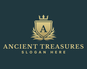 Luxury Crown Shield logo design