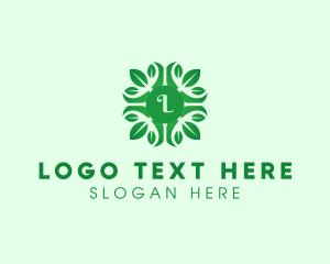 Vegetarian - Leaf Plant Floral logo design