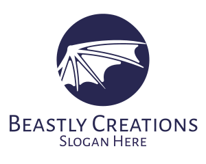 Creature - Blue Creature Wing logo design
