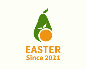 Juice Bar - Avocado Orange Fruit logo design