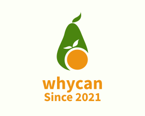 Fruit Stall - Avocado Orange Fruit logo design