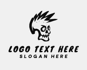 Skate - Punk Skull Rock Band logo design