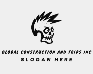 Punk Skull Rock Band Logo