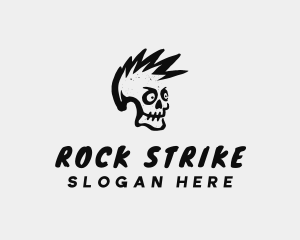 Punk Skull Rock Band logo design