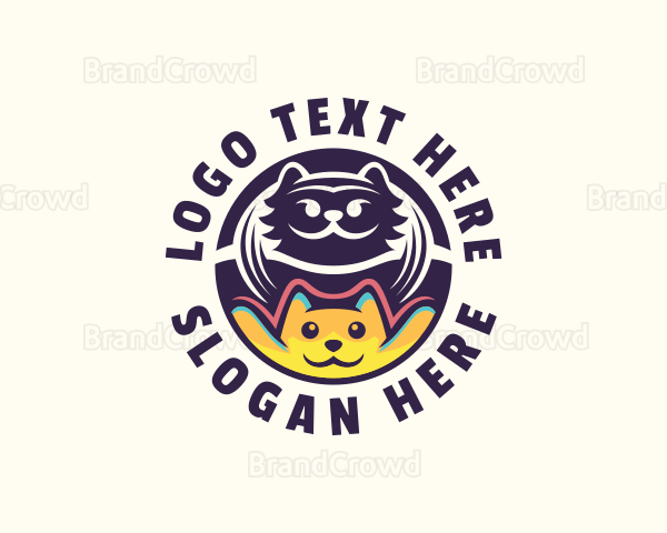 Dog Cat Grooming Logo