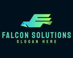 Modern Falcon Bird logo design