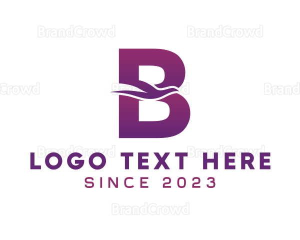Purple Letter B Bird Logo