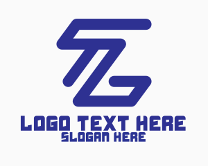 Name - Blue Abstract Z logo design