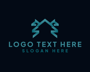 Mortgage - Residential Roofing Construction logo design