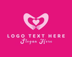 Heart - Love Dating Hands logo design