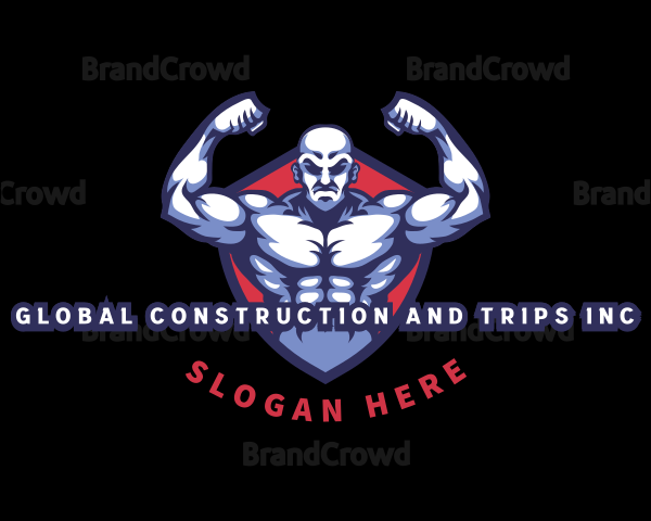 Bodybuilder Muscle Man Logo
