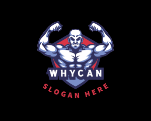 Bodybuilder Muscle Man Logo