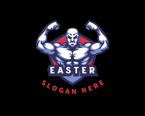 Male - Bodybuilder Muscle Man logo design