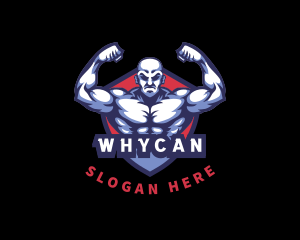 Muscle - Bodybuilder Muscle Man logo design