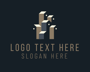 Roof - Modern Building Establishment logo design