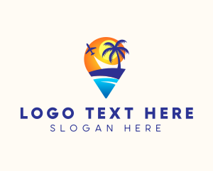 Ocean - Airplane Travel Resort logo design