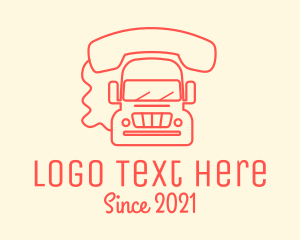 Rv-rental - Red Mobile Truck logo design