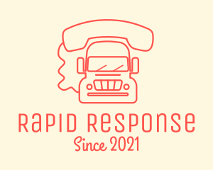 Ambulance - Red Mobile Truck logo design