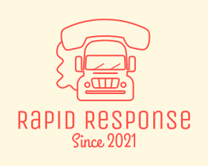 Red Mobile Truck logo design