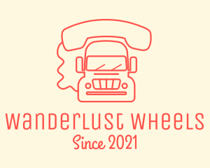 Red Mobile Truck logo design