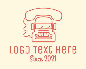 Delivery Van - Red Mobile Truck logo design