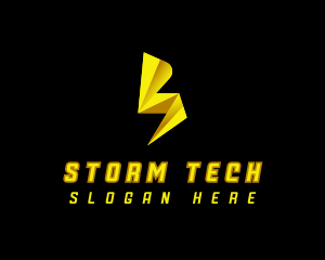Storm - Lightning  Voltage Electricity logo design