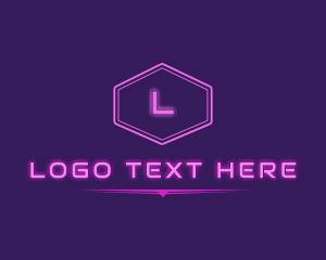 Glowing - Neon Club Party logo design