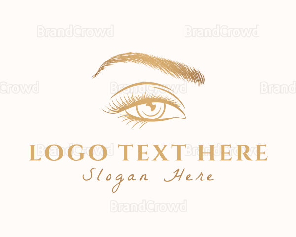 Woman Eyebrow Lashes Logo