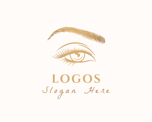 Female - Woman Eyebrow Lashes logo design