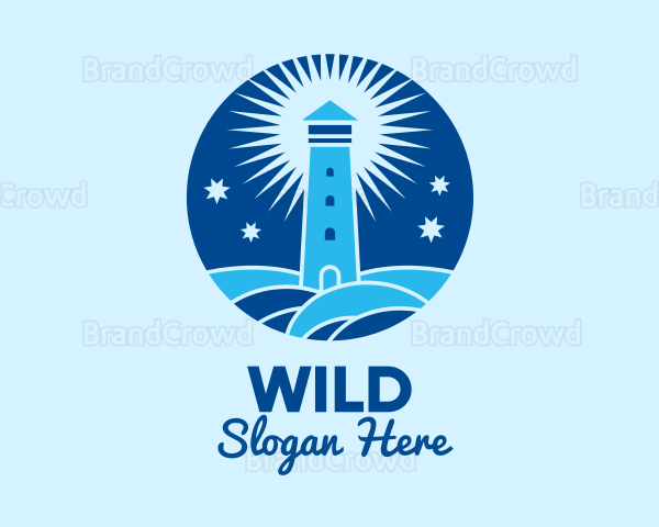 Starry Night Lighthouse Logo