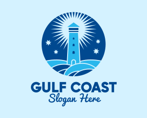 Starry Night Lighthouse  logo design