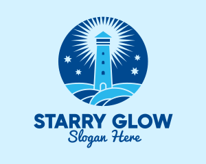 Starry - Starry Night Lighthouse logo design