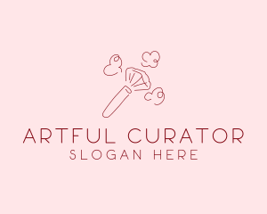 Beauty Makeup Brush Cosmetics logo design