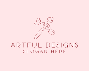 Beauty Makeup Brush Cosmetics logo design